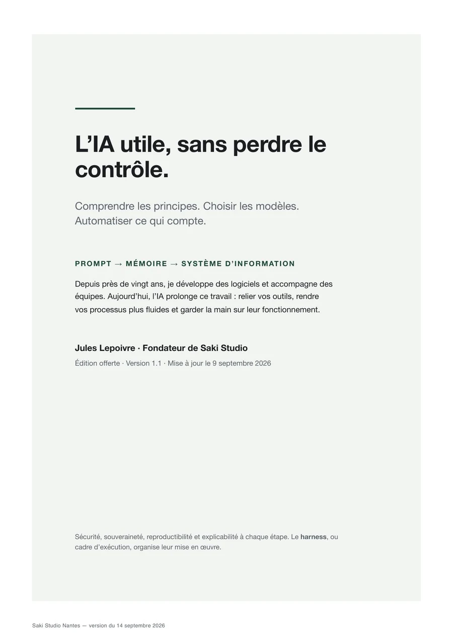 Couverture du guide L’IA utile, sans perdre le contrôle